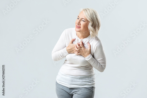 Mature woman suffering from...