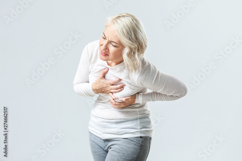 Mature woman suffering from...