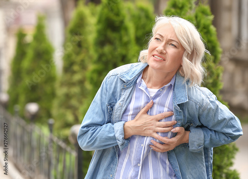 Mature woman suffering from...