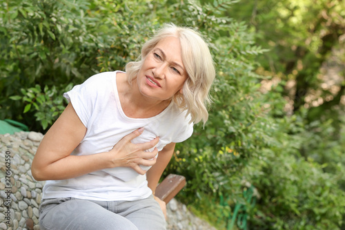 Mature woman suffering from...