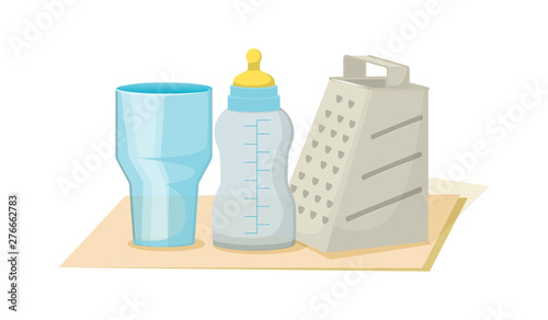 Kitchen clean utensils, clean dishes after cleaning, order and comfor.
