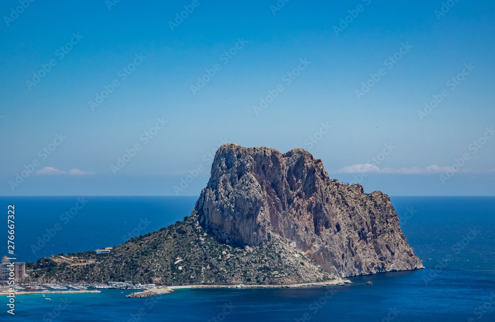 The rock of Calpe in the natural park of Penyal d'Ifac, Spain The rock of Calpe in the natural park of Penyal d'Ifac, Spain