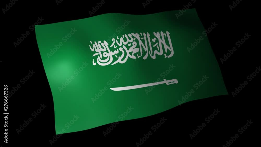 サウジアラビア国旗 vídeo de Stock Adobe Stock