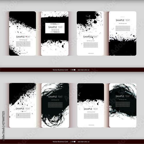 Set of vector business card templates 