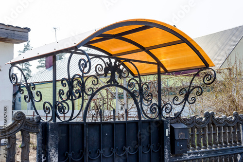 canopy made of polycarbonate in the sky