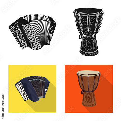 Vector illustration of music and tune symbol. Collection of music and tool vector icon for stock.