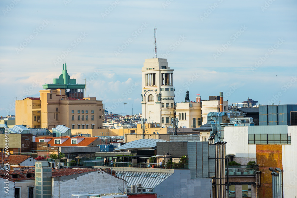 Fototapeta premium Madrid Spain skyline
