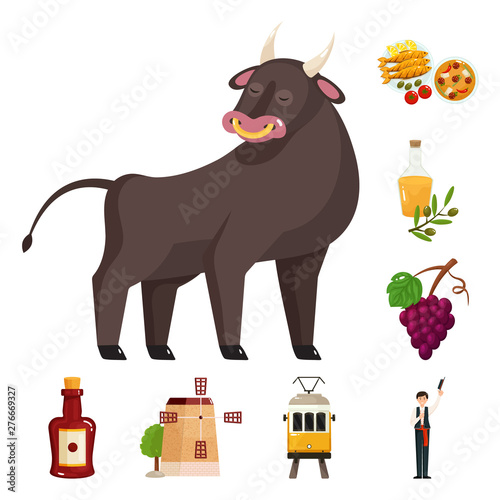 Vector illustration of and sign. Collection of and travel stock symbol for web.