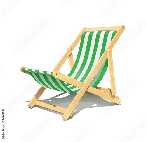 Beach chaise longue for summer rest Fototapeta