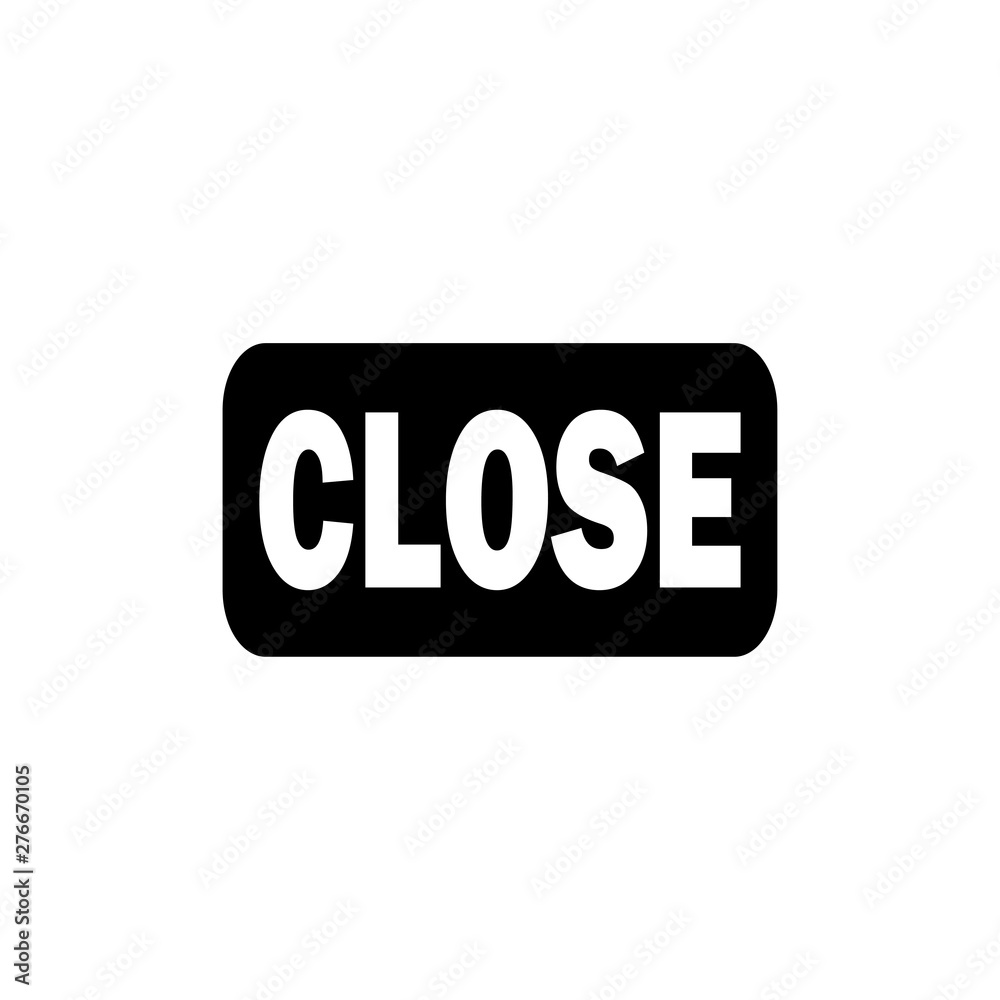 Close symbol icon vector illustration Close symbol icon vector illustration