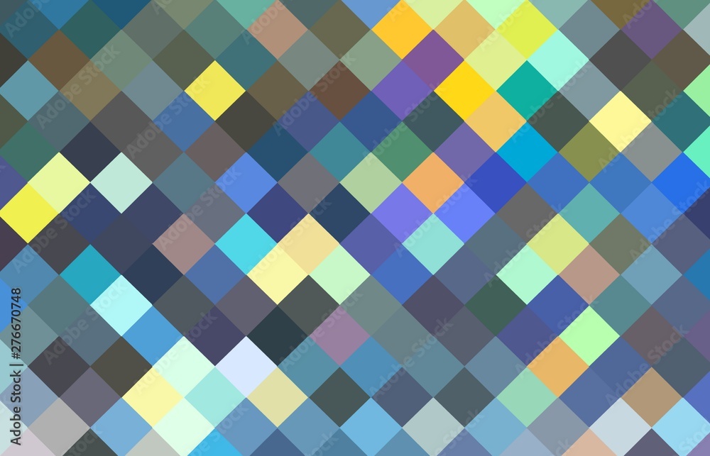 Blue yellow crystal pixel art pattern.