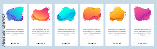 Website and mobile app onboarding screens vector template