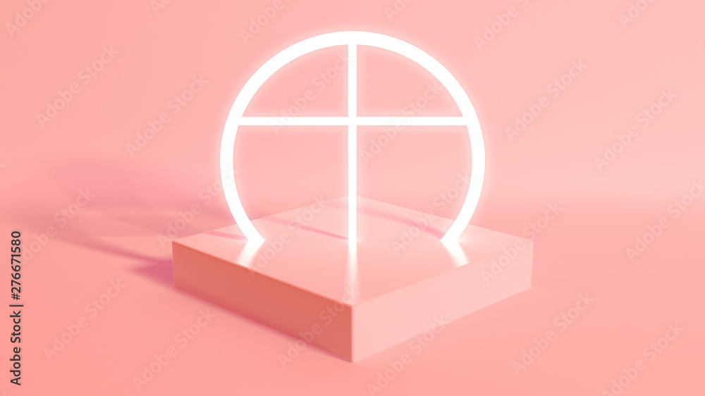 Pastel Geometry and Illuminated Crucifix Pastel Geometry and Illuminated Crucifix