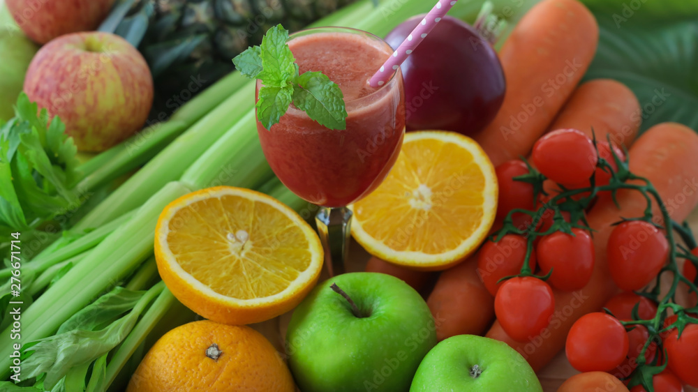 Fruits and vegetables to spin with Healthy eating with Fresh fruits and Vegetable fruits colorful background Fruits and vegetables to spin with Healthy eating with Fresh fruits and Vegetable fruits colorful background