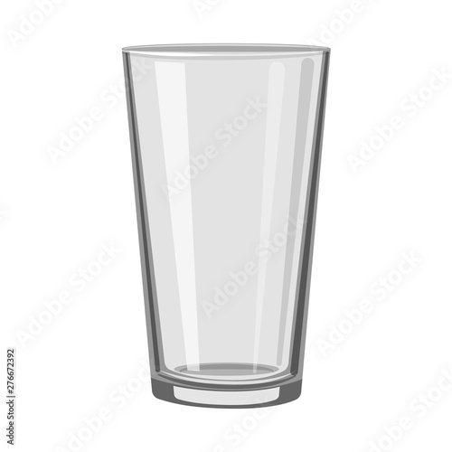 Vector illustration of capacity and glassware sign. Set of capacity and restaurant stock symbol for web.