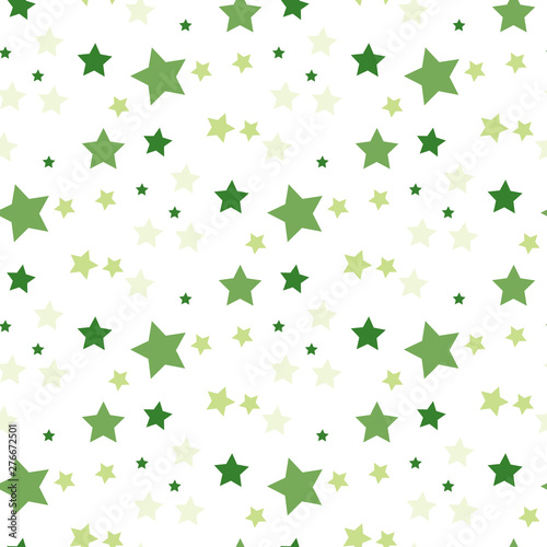 Vector seamless pattern with stars. Can be used for, wallpaper, background, surface textures. Tiny Green Stars With White Background.