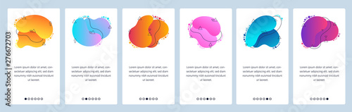 Website and mobile app onboarding screens vector template