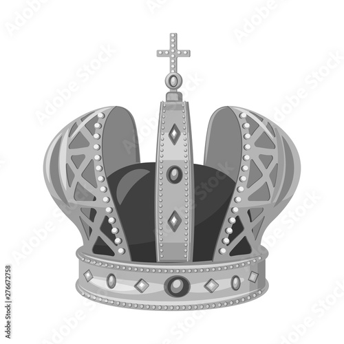 Isolated object of jewel and vip logo. Set of jewel and nobility stock vector illustration.