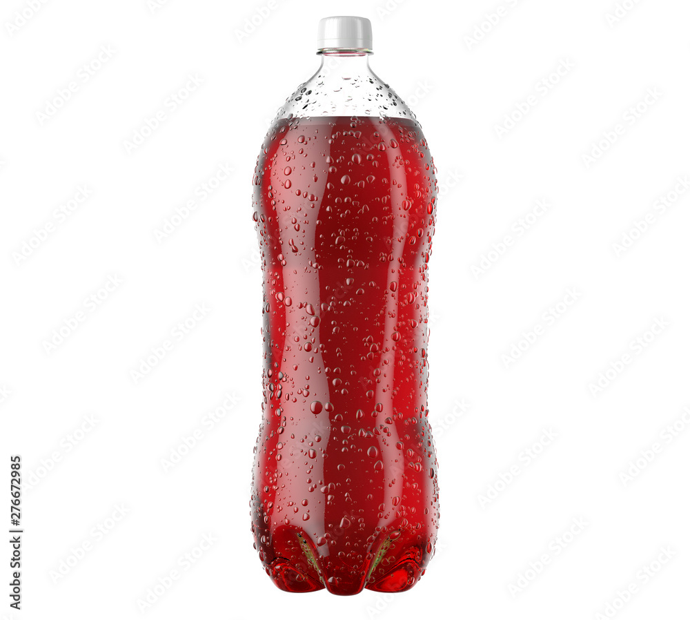 Carbonated Red Soft Drink Plastic Bottle Stock Photo | Adobe Stock