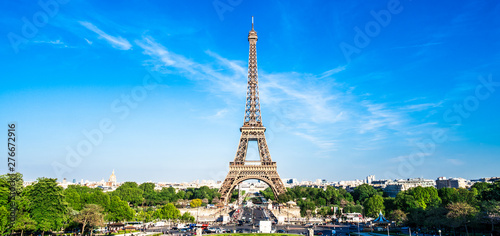 世界遺産 パリのセーヌ河岸 エッフェル塔 ワイド
