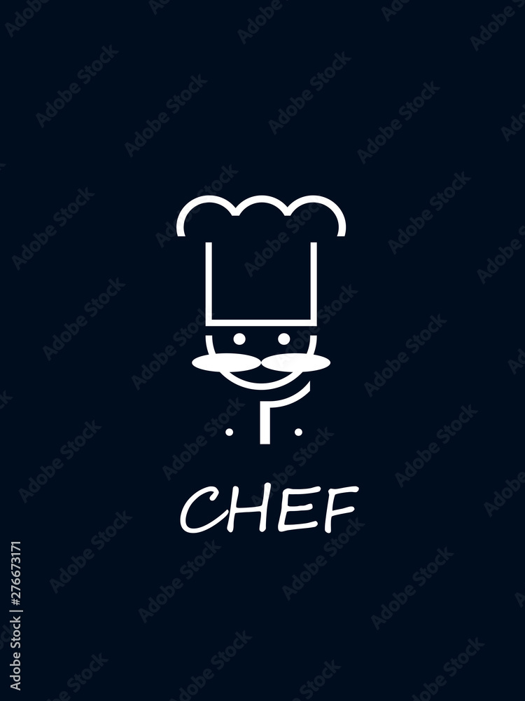 Chef logo on blue background