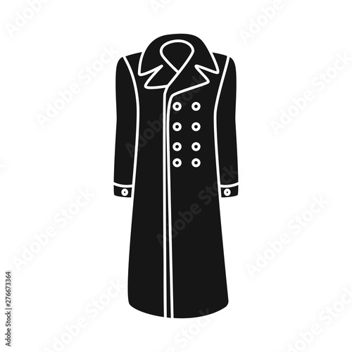 Vector design of cloak and coat symbol. Collection of cloak and robe stock vector illustration.