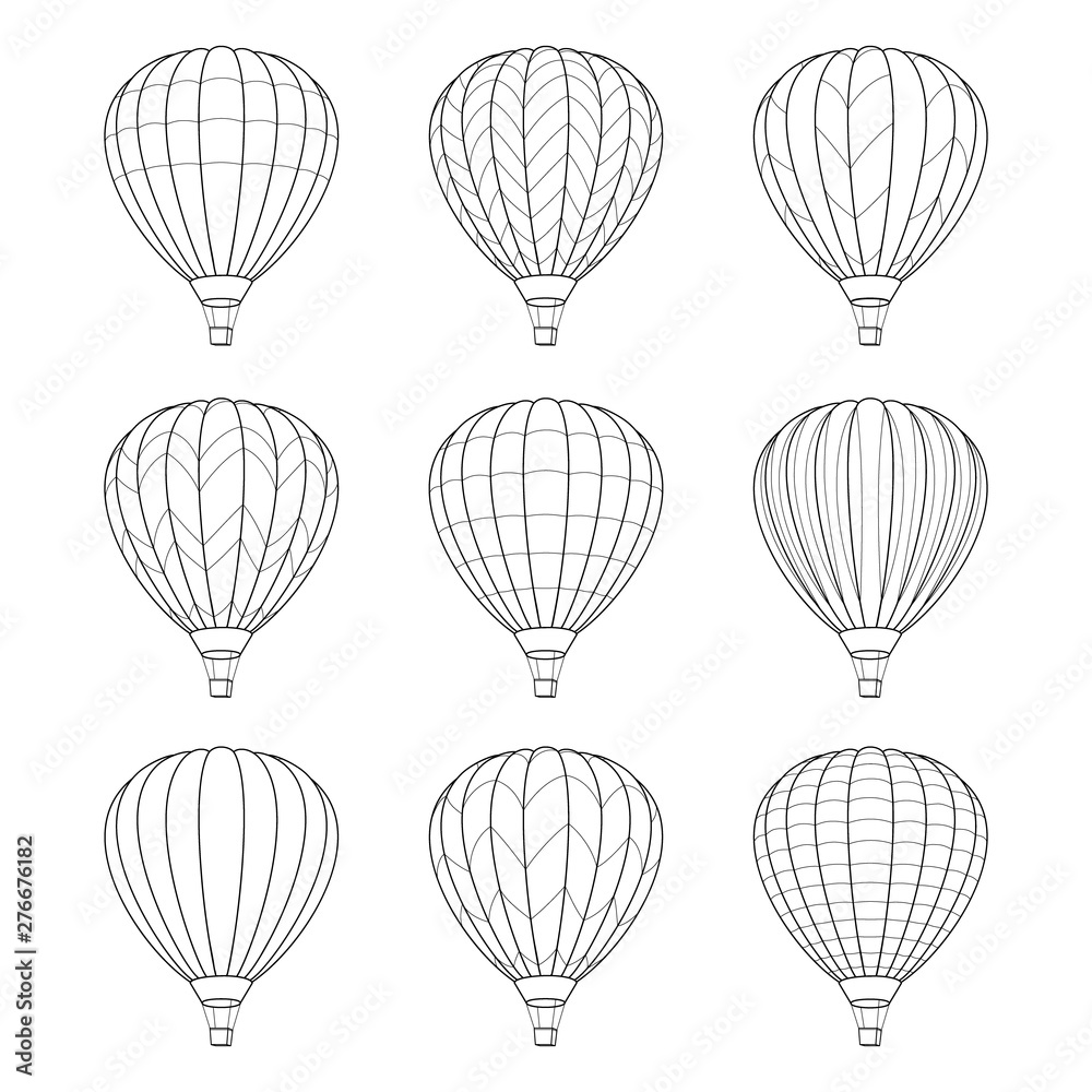 Set of Air Ballon Icons