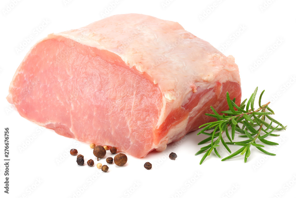 Raw pork meat isolated on white background Raw pork meat isolated on white background