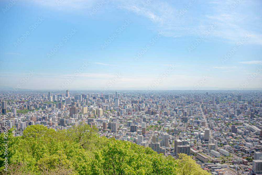 札幌の円山山頂からの風景（Scenery from the summit of Mt.Maruyama in Sapporo）