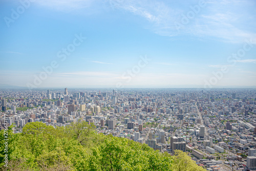札幌の円山山頂からの風景（Scenery from the summit of Mt.Maruyama in Sapporo）