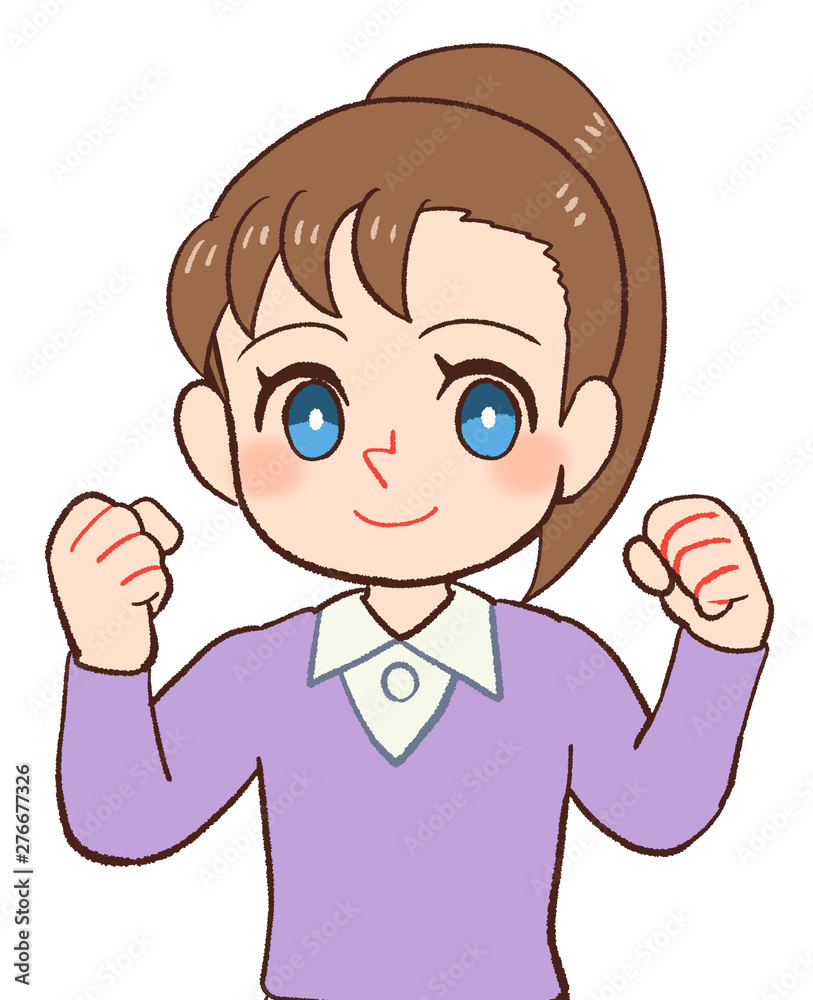 ガッツポーズする子ども ガッツポーズする子ども