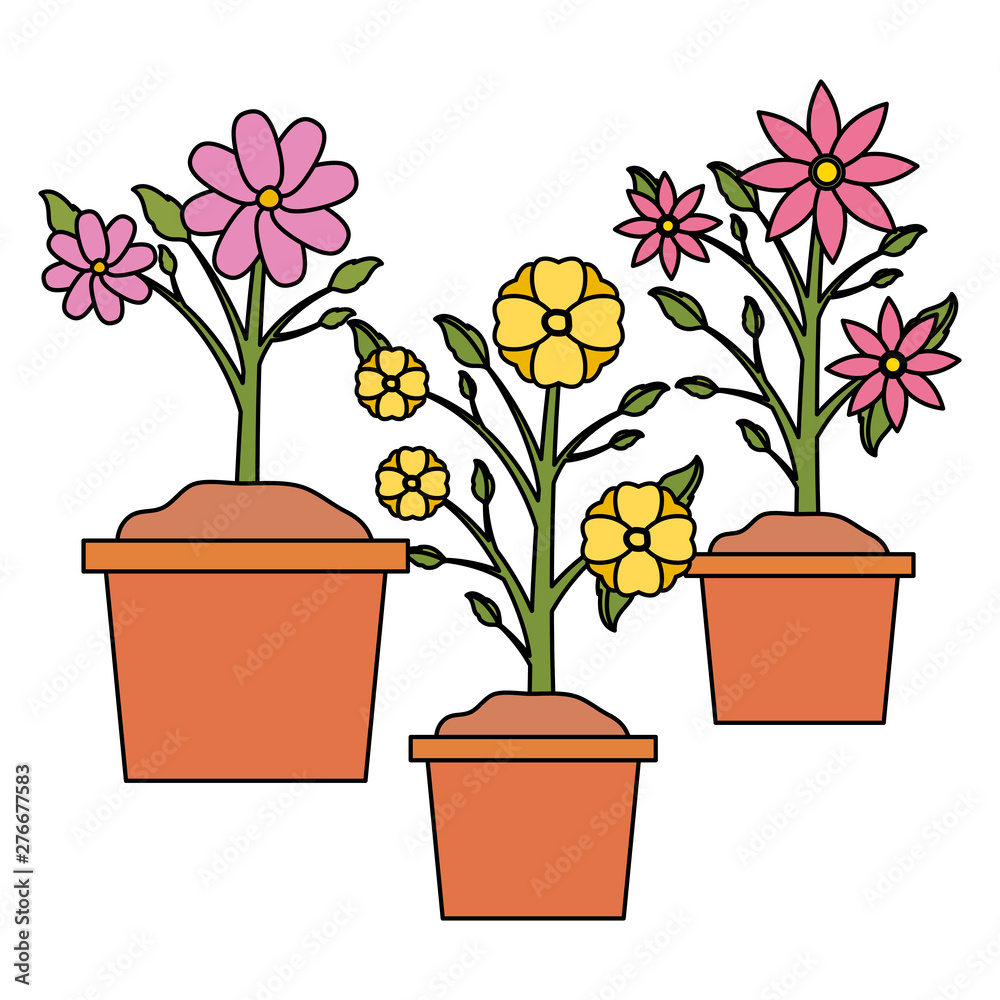 Fototapeta premium tools decoration gardening flat design