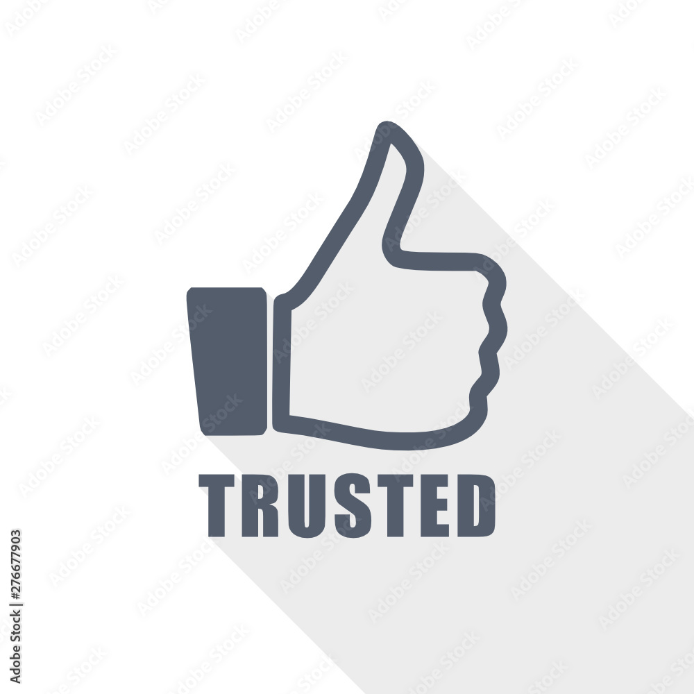 trusted flat design vector icon trusted flat design vector icon