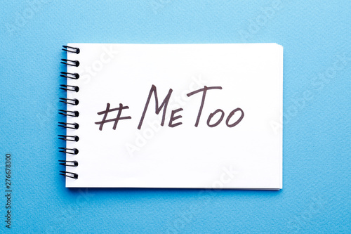 notepad with text Me Too on paper background