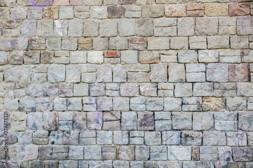 Stone texture background. Wall outdoors.