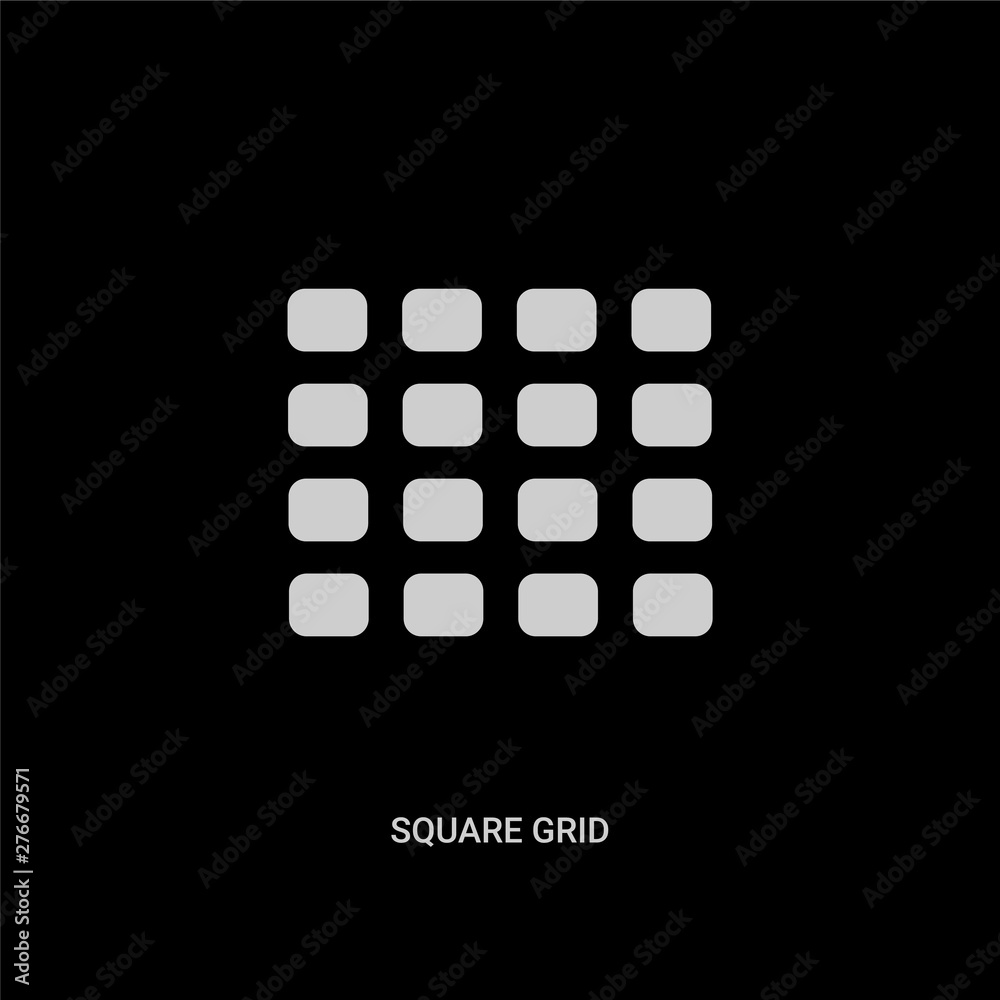 white square grid vector icon on black background. modern flat square grid from ultimate glyphicons concept vector sign symbol can be use for web, mobile and logo. white square grid vector icon on black background. modern flat square grid from ultimate glyphicons concept vector sign symbol can be use for web, mobile and logo.