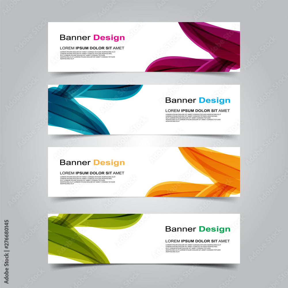 Naklejka premium Vector Abstract banner web template