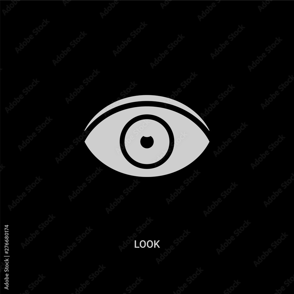 white look vector icon on black background. modern flat look from user interface concept vector sign symbol can be use for web, mobile and logo. white look vector icon on black background. modern flat look from user interface concept vector sign symbol can be use for web, mobile and logo.