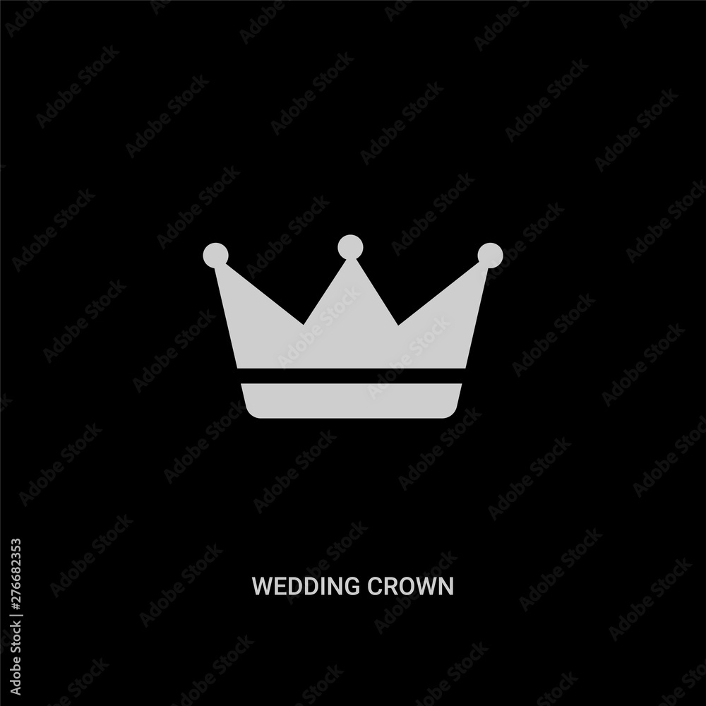 white wedding crown vector icon on black background. modern flat wedding crown from birthday party and wedding concept vector sign symbol can be use for web, mobile and logo. white wedding crown vector icon on black background. modern flat wedding crown from birthday party and wedding concept vector sign symbol can be use for web, mobile and logo.