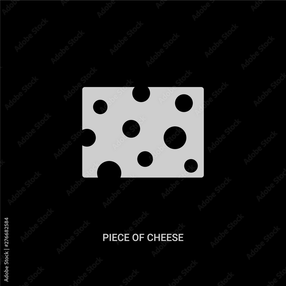 white piece of cheese vector icon on black background. modern flat piece of cheese from bistro and restaurant concept vector sign symbol can be use for web, mobile and logo. white piece of cheese vector icon on black background. modern flat piece of cheese from bistro and restaurant concept vector sign symbol can be use for web, mobile and logo.