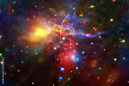 Galaxy and nebulae. The elements of this image furnished by NASA.
