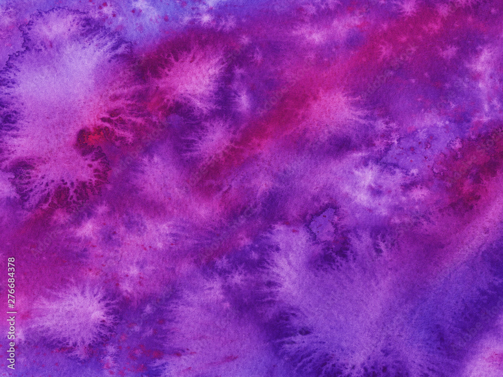 Hand painted abstract Watercolor Wet pink and purple Background with stains. space and stars texture. Abstract painting. design for invitation, greeting card, wedding. empty space for text Hand painted abstract Watercolor Wet pink and purple Background with stains. space and stars texture. Abstract painting. design for invitation, greeting card, wedding. empty space for text