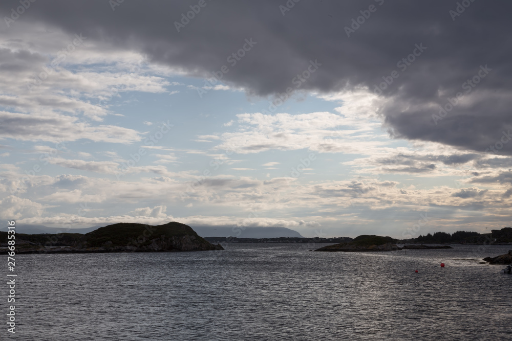 Norway island Averoy Nordic landscape North autumn picture
