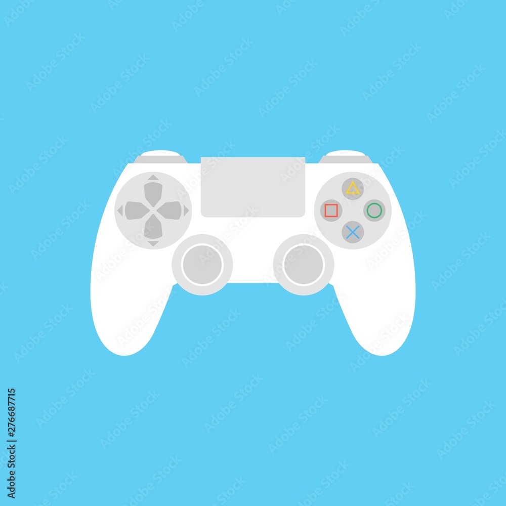Video game controller. Wireless gamepad. Vector illustration. Video game controller. Wireless gamepad. Vector illustration.