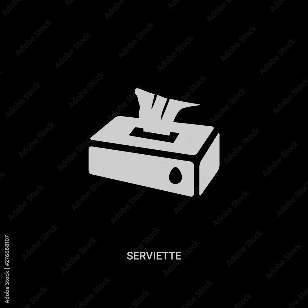 white serviette vector icon on black background. modern flat serviette from cleaning concept vector sign symbol can be use for web, mobile and logo. white serviette vector icon on black background. modern flat serviette from cleaning concept vector sign symbol can be use for web, mobile and logo.