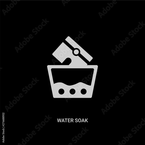 white water soak vector icon on black background. modern flat water soak from cleaning concept vector sign symbol can be use for web, mobile and logo. photo