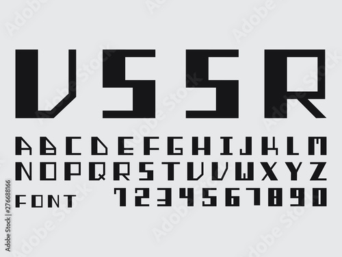 USSR font. Vector alphabet 