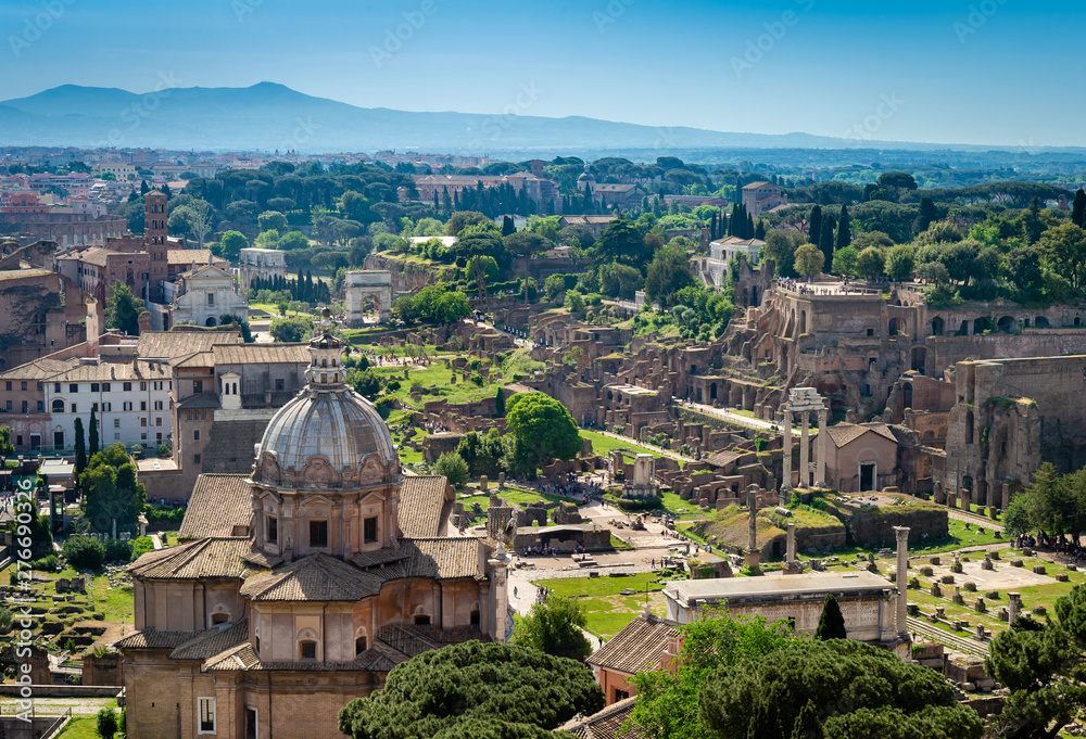 Naklejka premium Roman Forum in Rome, Italy