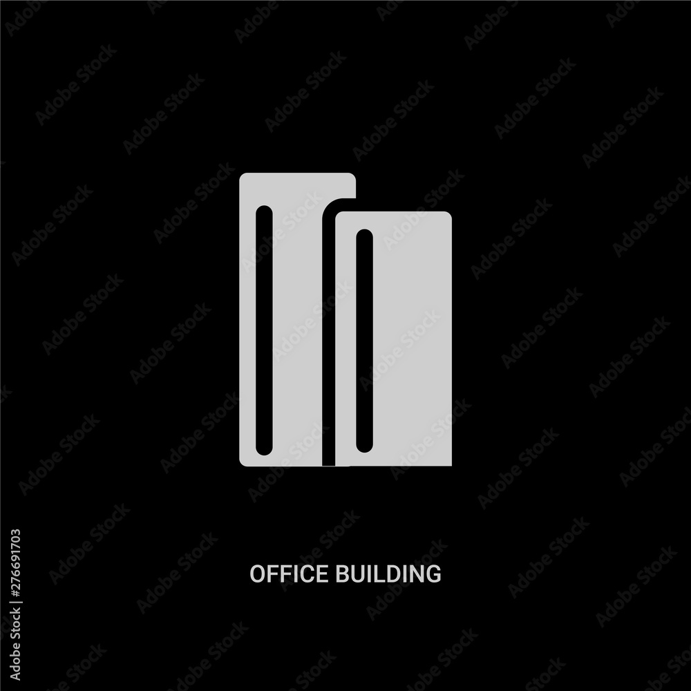 white office building vector icon on black background. modern flat office building from real estate concept vector sign symbol can be use for web, mobile and logo. white office building vector icon on black background. modern flat office building from real estate concept vector sign symbol can be use for web, mobile and logo.