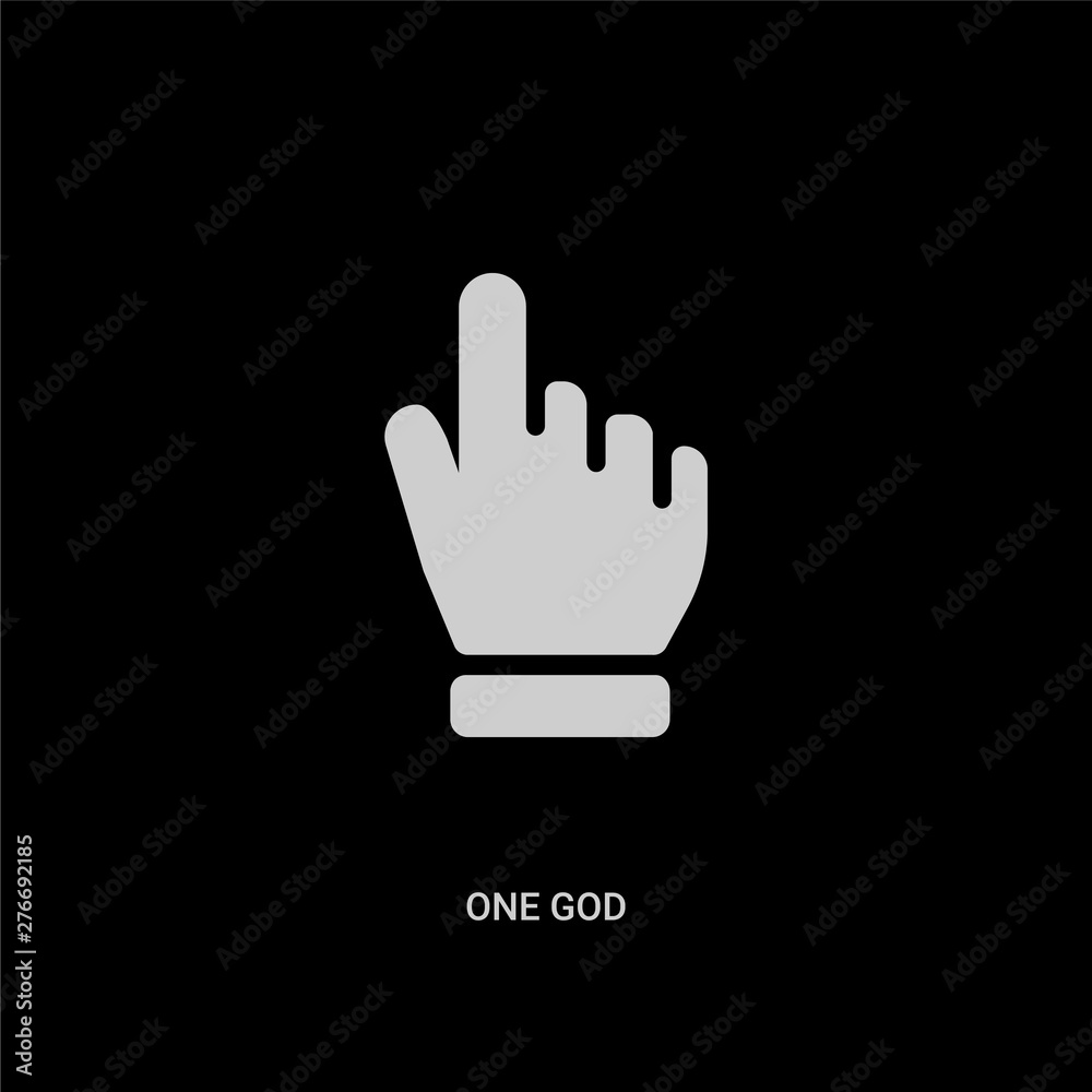 white one god vector icon on black background. modern flat one god from  religion concept vector sign symbol can be use for web, mobile and logo.  Stock Vector | Adobe Stock